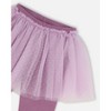 Deux par Deux Girl Leggings with Tulle Skirt Purple Gray - 4 of 4
