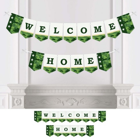 Big Dot Of Happiness Welcome Home Hero - Military Army Homecoming Bunting Banner - - Welcome Home : Target