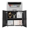 Metal Printer Stand with Storage, Rolling Printer Table for Letter/Legal/A4 Size Files, Metal Mobile File Cabinet - 3 of 4