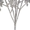 Northlight 34" Silver Jingle Bells and Glitter Snowflakes Artificial Christmas Spray - 4 of 4