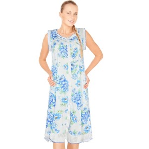 JEFFRICO Womens Sleeveless Nightgowns Sleepwear Soft Pajama Dress Nightshirts - 1 of 4