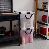 IRIS USA WEATHERPRO Airtight Plastic Storage Bin with Seal Lid, Secure Latching Buckles and 2 Rear Wheels - 3 of 4