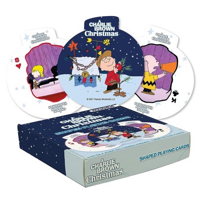 Aquarius Puzzles Peanuts Charlie Brown Christmas Shaped Playing Cards