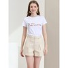 INSPIRE CHIC Women's High Waist Button Closure Shorts with Pockets - 4 of 4