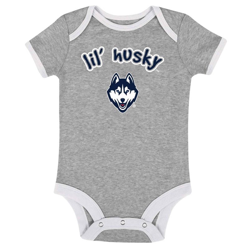NCAA UConn Huskies Infant Boys&#39; 3pk Bodysuit, 2 of 5
