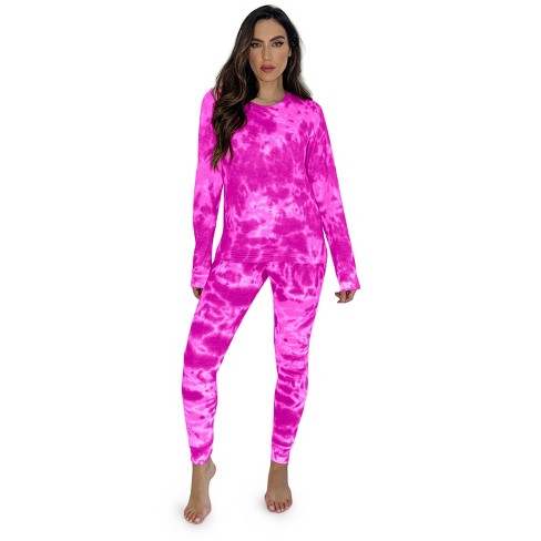 Women's Three-Piece Pajama Set Pink Plaid X Large - White Mark