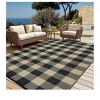 Black and white - 9*12 feet  Outdoor Area Rug Plastic Waterproof  Stain Resistant Checkered Reversible Light Weight Portable Mat UV Resistant Carpet - 4 of 4