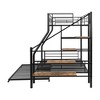 NicBex Twin Over Full Bunk Bed with Safety Guardrail and Trundle,Metal Loft Bed with Storage Staircase,Modern Bunk Beds,Bunk Beds for Bedroom - 4 of 4