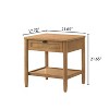 MOEPISY Single-Drawer Bedroom Nightstand with Shelf, Light Walnut - 4 of 4