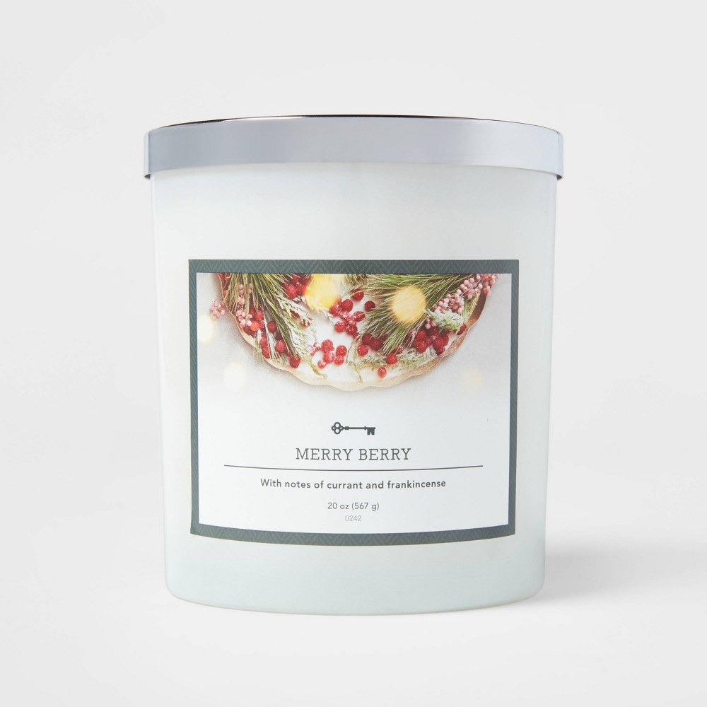 20oz Core 3-Wick Jar Candle Merry Berry - Threshold/ Set 4 