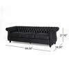 NicBex 84.5"Modular Sofa Couch with Tufted Button Back Modern Suede Fabric 3 Seater Couch with Soft Cushion for Living Room,Apartment - 3 of 4