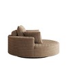 TiramisuBest 55''L Corduroy Chenille Foam Single Swivel Chair, Fluffy Modern Sleeper, 360 Degree Swivel Chair for Living Room, Bedroom - 3 of 4