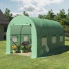 Walk In Greenhouse - 12ft x 7ft x 7ft Outdoor Green House with Vented Windows - Mesh-Reinforced Polyethylene Cover with Steel Frame by Home-Complete - 2 of 4