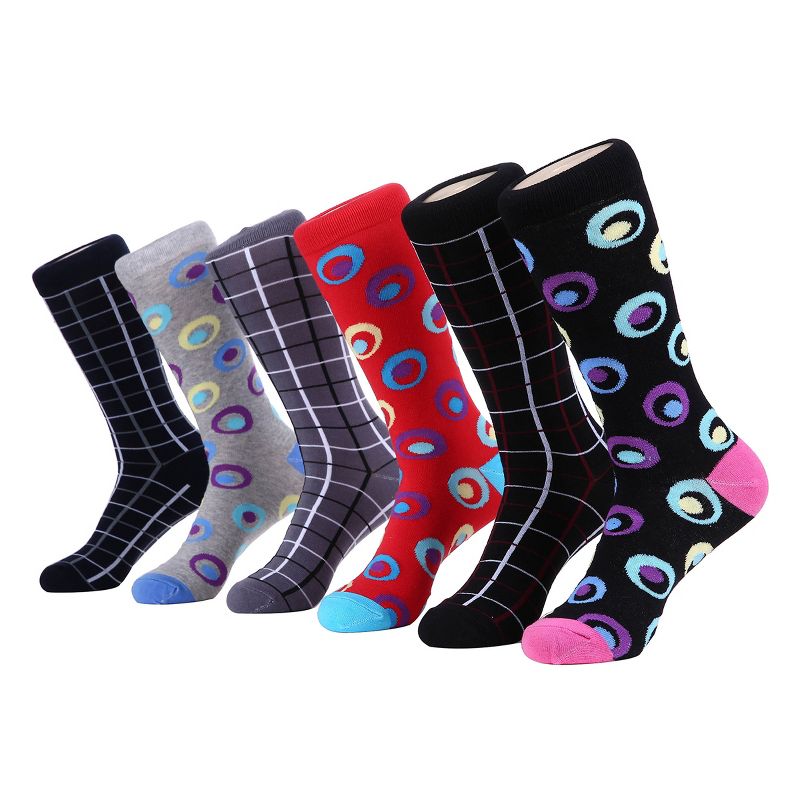 Mio Marino - Men's Snazzy Collection Dress Socks 6 Pack, 3 of 5