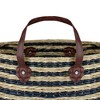 Northlight Woven Seagrass Basket with Handles - 15" - Beige and Black - 4 of 4