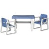 Qaba 3-Piece Kids Table and Chair Set Writing Desk with Armrest, Storage Space for Toddler Activities - 4 of 4