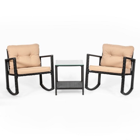 Oakview terrace 3 piece deals woven bistro set