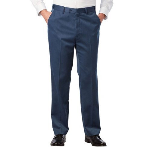 KS Signature by KingSize Men's Big & Tall Easy Movement Plain Front  Expandable Suit Separate Dress Pants - Big - 72 38, Slate Blue