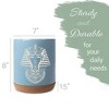 Elanze Designs Kitchen Utensil Holder With Non Slip Cork Base Large 8 Inch Ceramic Storage Crock Regal Egyptian Icon Countertop Organizer Pharoah Sky - 2 of 4
