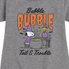 - Peanuts - Bubble Bubble Toil Trouble Graphic Short Sleeve Fleece Dress - 2 of 4