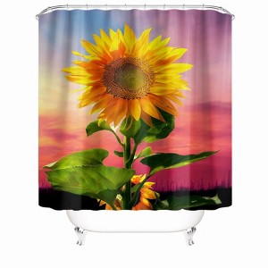 Oil Painting Sunflower Shower Curtains for Bathroom Waterproof Fabric Bath Curtain Durable Soft Stylish Bathroom Decor 72x72 Inch - 1 of 1