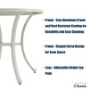 CLIHOME Patio Table Round Outdoor Coffee Table with Umbrella Hole - 4 of 4