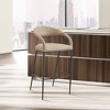Armen Living 26" Ramona Iron and Faux Leather Counter Height Barstool - 2 of 4