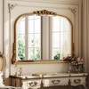BEAUTYPEAK Arched Vintage Baroque Bathroom Vanity Mirrors - 2 of 4