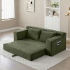 73" Modern Convertible Corduroy Sleeper Loveseat with Memory Foam, No Assembly Folding Sofa Bed for Small Spaces and Room -3irtyhousy - 3 of 4