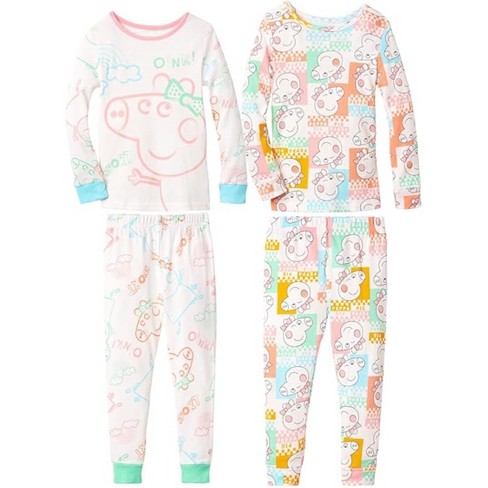 Peppa Pig Toddler Girls 4 piece Long Sleeve Cotton Pajama Sets Target