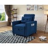 NicBex Modern Pull Out Futon Sofa Bed Linen Convertible Sofa Couch with Lumbar Pillow for Living Room - 4 of 4