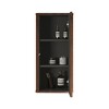 Floating Side Cabinet Wall-mounted Cabinet Space Saver Storage Cabinet With 2 Door And 3 Layers Shelves Engineered Wood Cupboard - 4 of 4