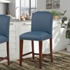 TiramisuBest 25.75in Swivel Counter Stool, Set of 2, Polyester Charcoal Dining Chairs - 2 of 4