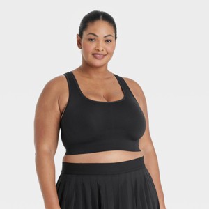 Women's Seamless Medium Support Racerback Sports Bra - All In Motion™ - 1 of 2