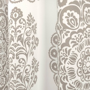 Set of 2 Evelyn Medallion Light Filtering Window Curtain - Lush Décor - 1 of 4