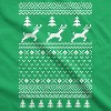 Reindeer Ugly Christmas Sweater T Shirt Funny Holiday Party Vintage Pattern Tee - Crazy Dog Men's T Shirt - 2 of 4
