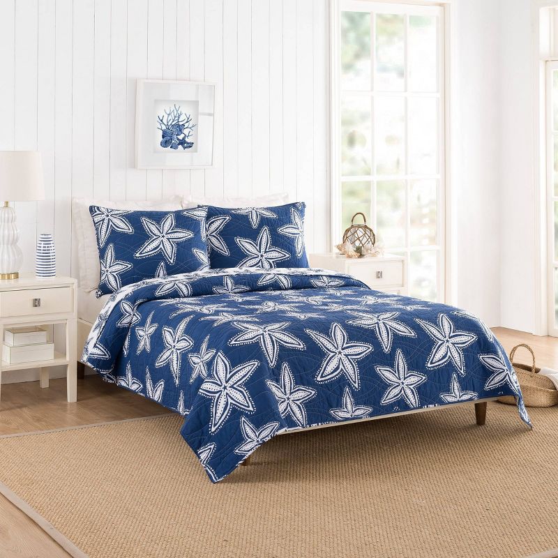 Kate Nelligan for Makers Collective Sea Star Quilt Set Navy Blue, 4 of 8