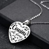 Side by Side Heart Pendant Necklace Personalized Engraved Jewelry Gift - 2 of 4