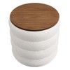 Modway Mezzo Round Boucle Fabric Storage Ottoman - 3 of 4