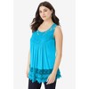 Roaman's Women's Plus Size Illusion Lace Bib Tank - 4 of 4