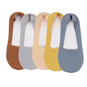 Anna-Kaci 5 Pairs Women Ice Silk Low Cut Liner Socks Deep Cut Design Anti-Slip Cotton Sole Breathable Invisible Socks for Flats - 1 of 4