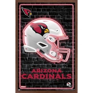 Trends International NFL Arizona Cardinals - Neon Helmet 23 Framed Wall Poster Prints - 1 of 4