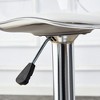 CAVINAS Minimalist Bar Stools Counter Height,Set of 2,360°Swivel Counter Stool with Adjustable Lifting&Clear Backrest,Modern Bar Stools,White - 3 of 4