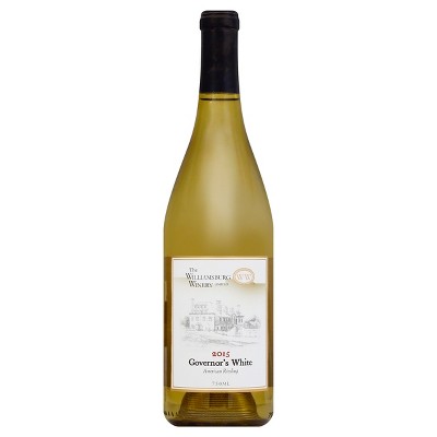 Williamsburg Governor's White Riesling Wine - 750ml Bottle