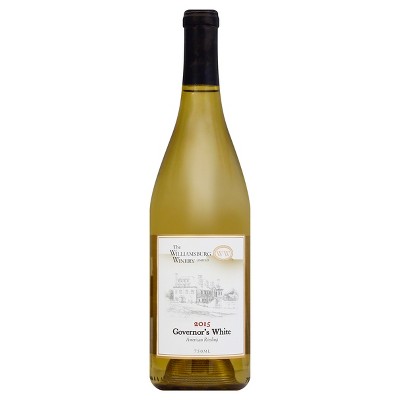 Williamsburg Governor's White Riesling Wine - 750ml Bottle