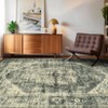 Indoor Retro Soft Washable Area Rug Vintage Medallion Printed Rugs for Living Room Low Pile Non Slip Carpet for Bedroom Decor - 4 of 4
