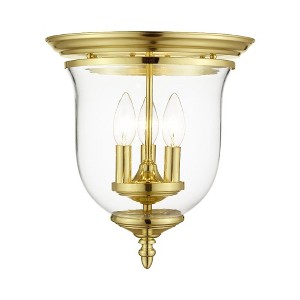 Livex Lighting Legacy 3 - Light Flush Mount in  Polished Brass - 1 of 1