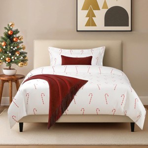 Luxury Soft Premium Christmas Duvet Cover Set - Zipper Closure & Matching Pillow Shams - CGK Linens - 1 of 4