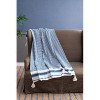 Sapphtopaz 50x60" Decorative Cotton Throw Blanket with Tassels, 2-Pack Decorative Recycled Cotton Accent Blanket, Lightweight Blanket for Bed, Couch - 3 of 4