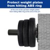 Wall Mount Weight Plate Holder (4 Pack) -Heavy Duty 300LBS Capacity Steel Rack for 2" Barbell Plates with Protective Rubber Pads & Angled Loading Pin - 4 of 4